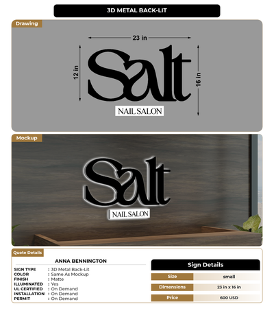 CUSTOM MOCKUP SIGN FOR Anna Bennington