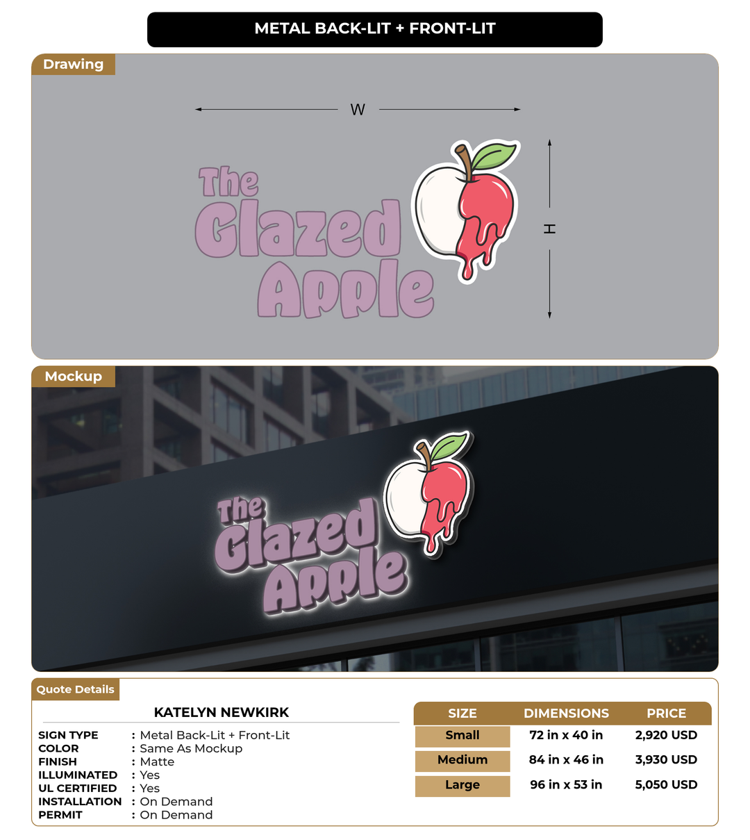 CUSTOM MOCKUP SIGN FOR Katelyn Newkirk