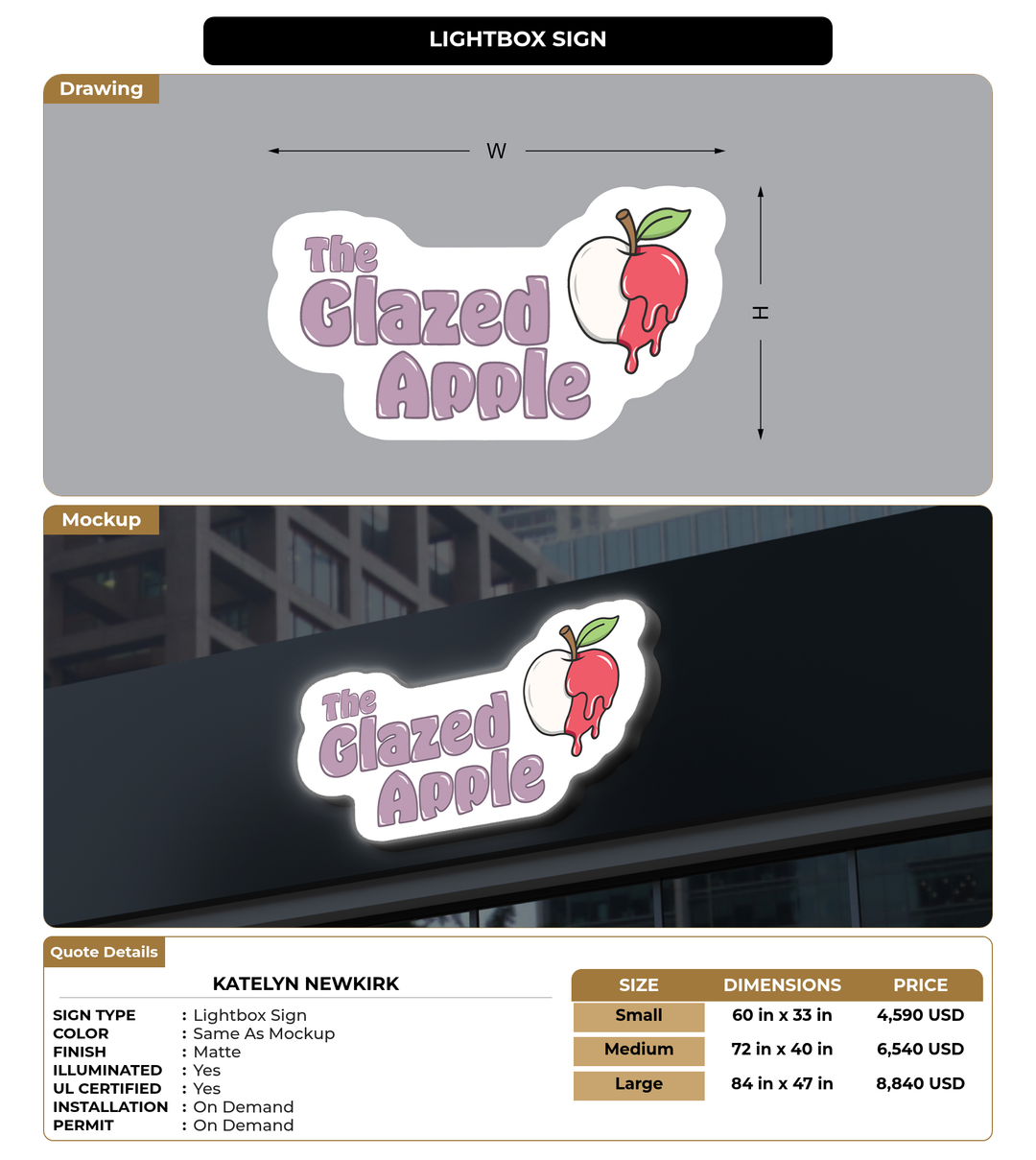 CUSTOM MOCKUP SIGN FOR Katelyn Newkirk