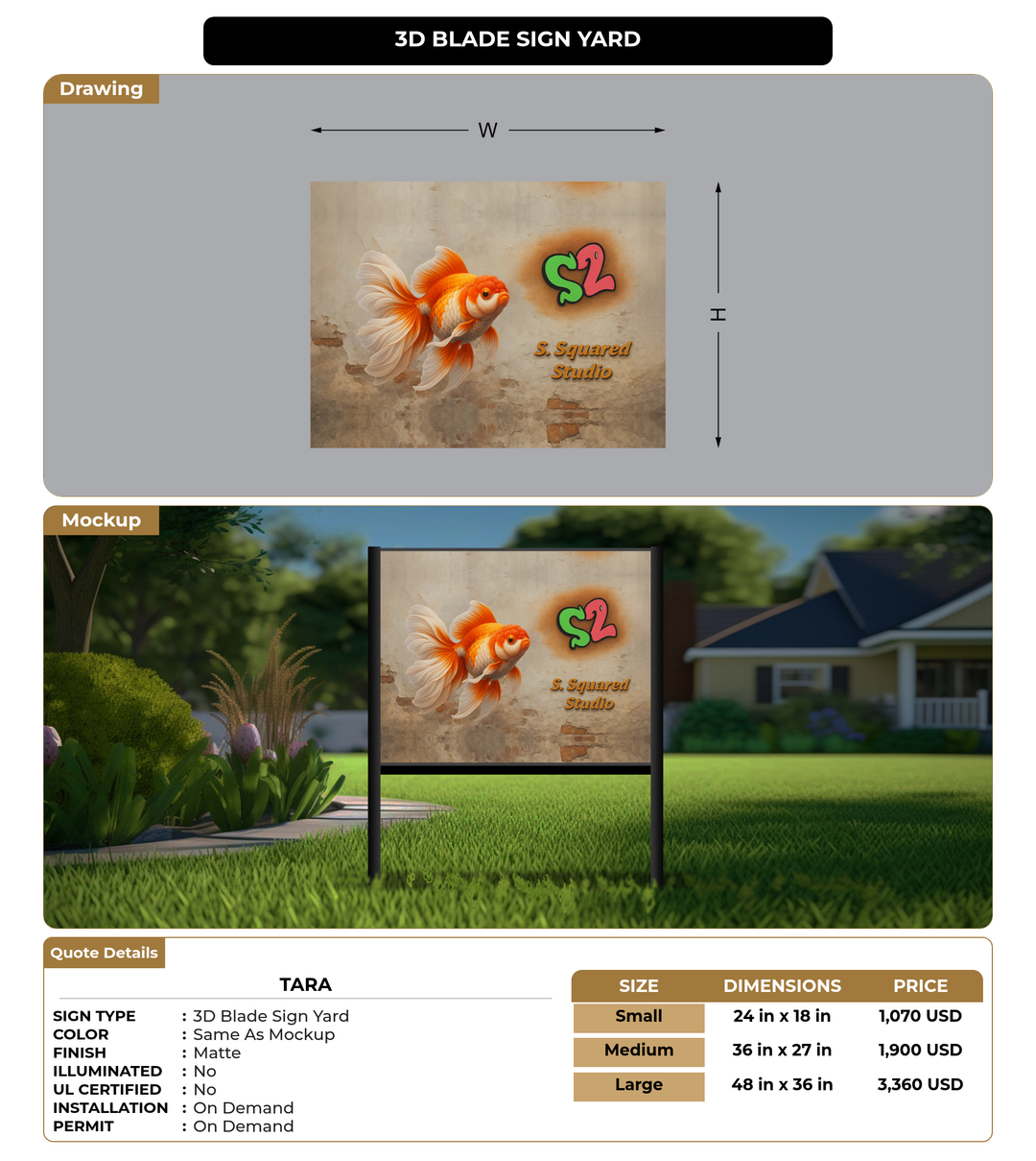 CUSTOM MOCKUP SIGN FOR Tara