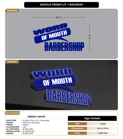 CUSTOM MOCKUP SIGN FOR Jeremy White