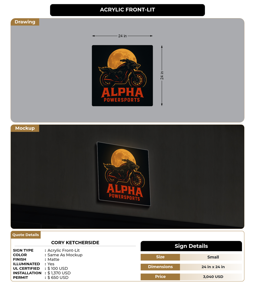CUSTOM MOCKUP SIGN FOR Cory Ketcherside