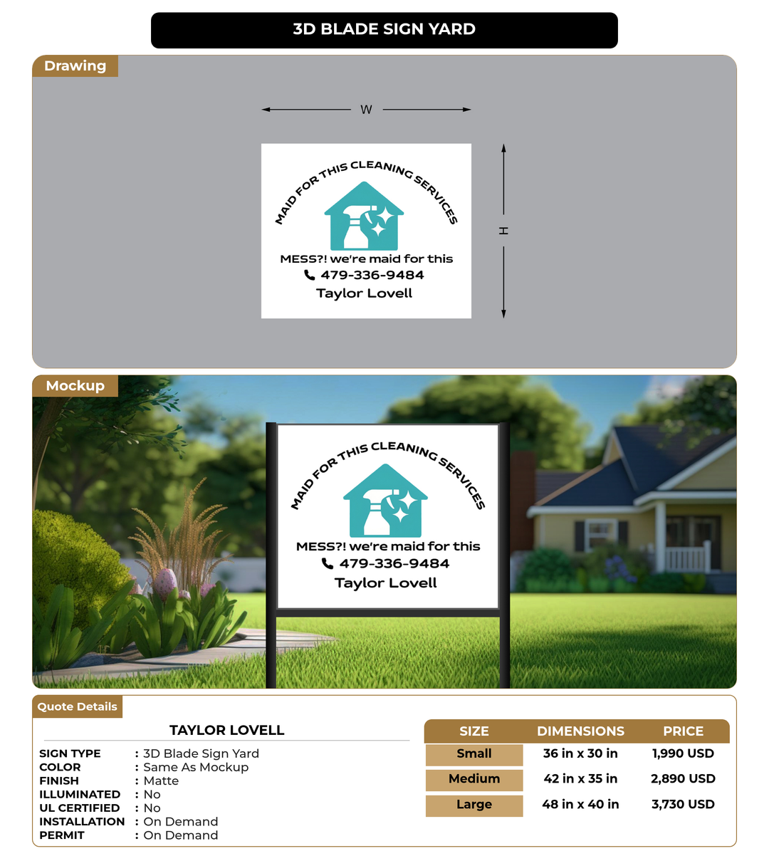 CUSTOM MOCKUP SIGN FOR Taylor lovell