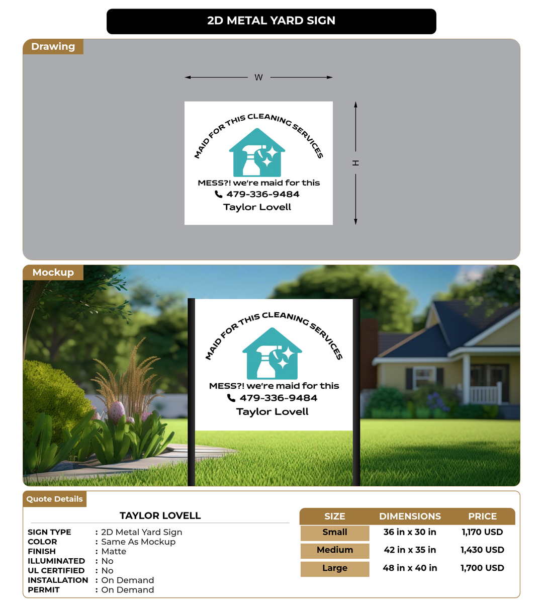 CUSTOM MOCKUP SIGN FOR Taylor lovell