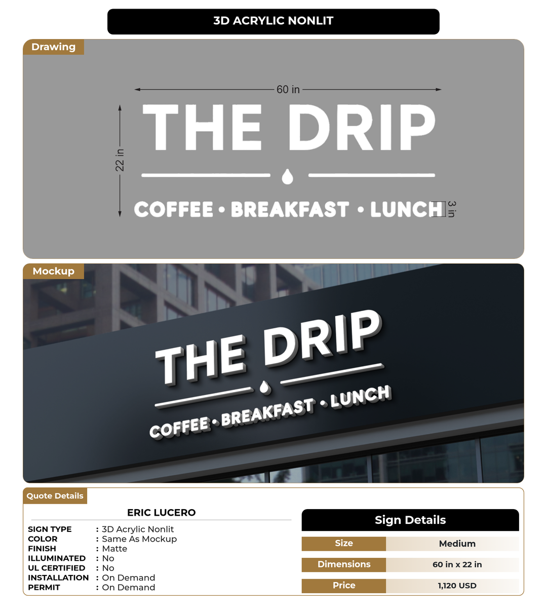 CUSTOM MOCKUP SIGN FOR Eric Lucero