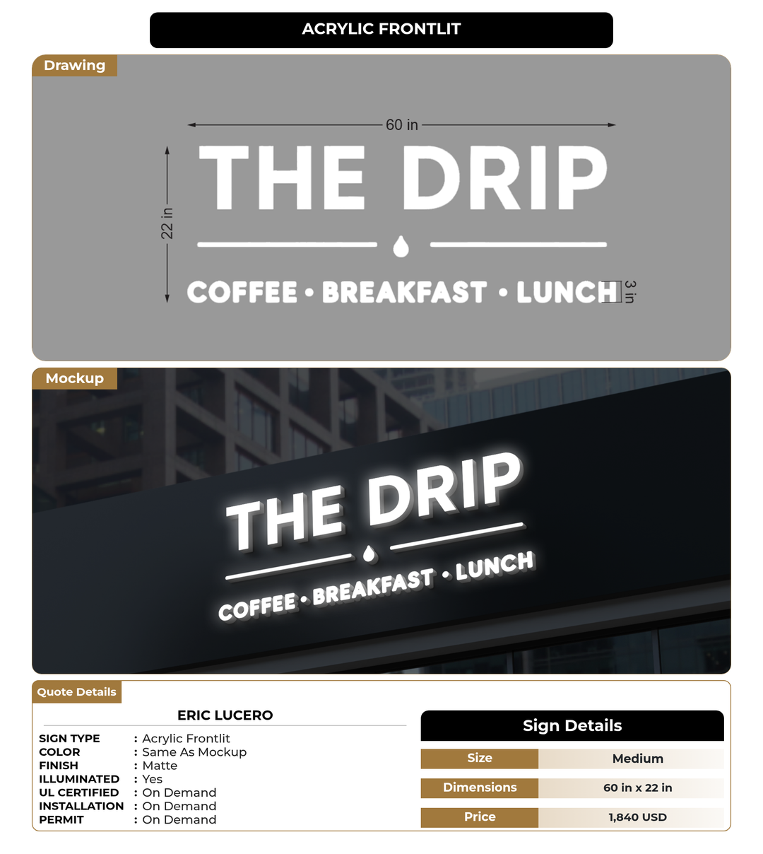 CUSTOM MOCKUP SIGN FOR Eric Lucero
