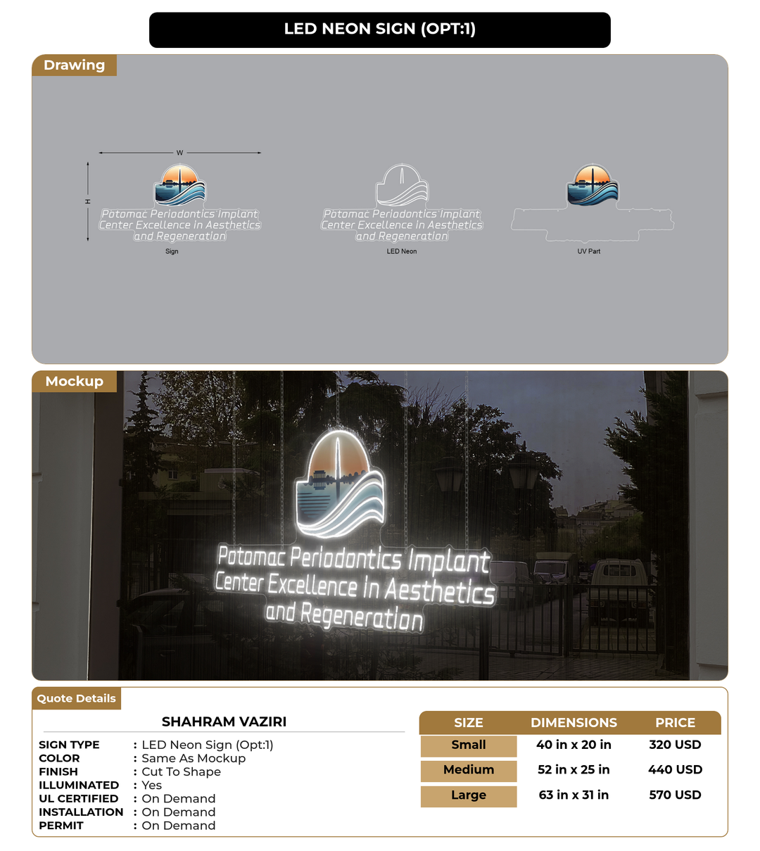 CUSTOM MOCKUP SIGN FOR shahram vaziri