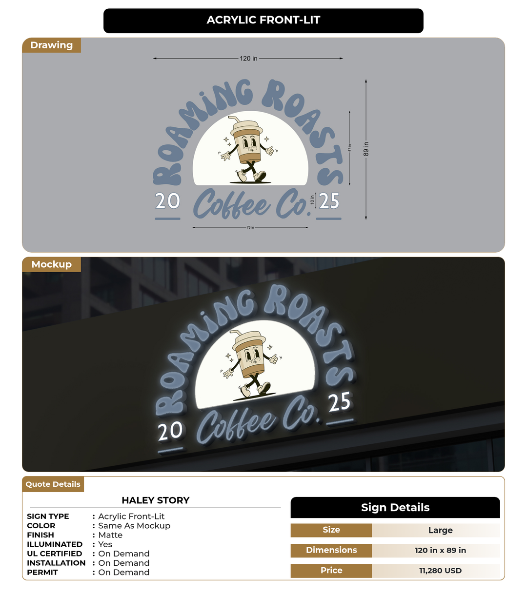 CUSTOM MOCKUP SIGN FOR Haley  Story