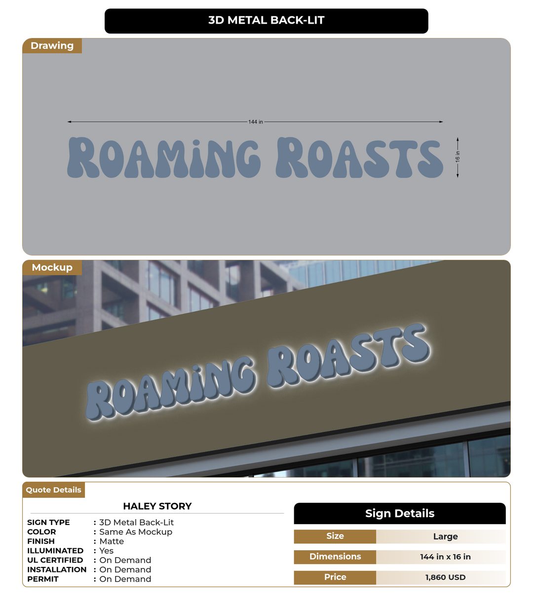 CUSTOM MOCKUP SIGN FOR Haley  Story