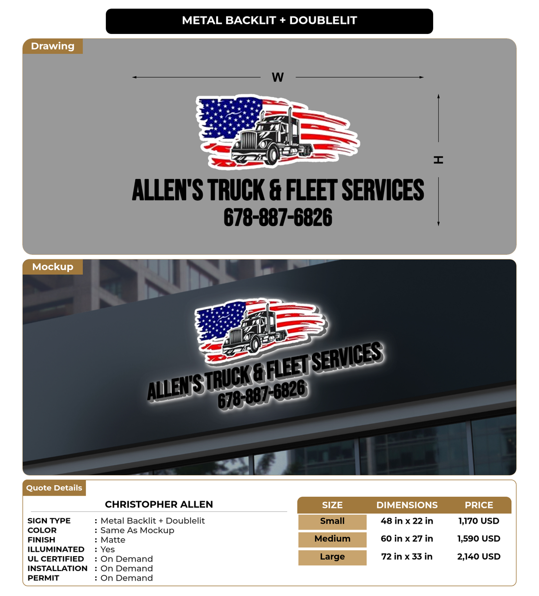 CUSTOM MOCKUP SIGN FOR Christopher Allen