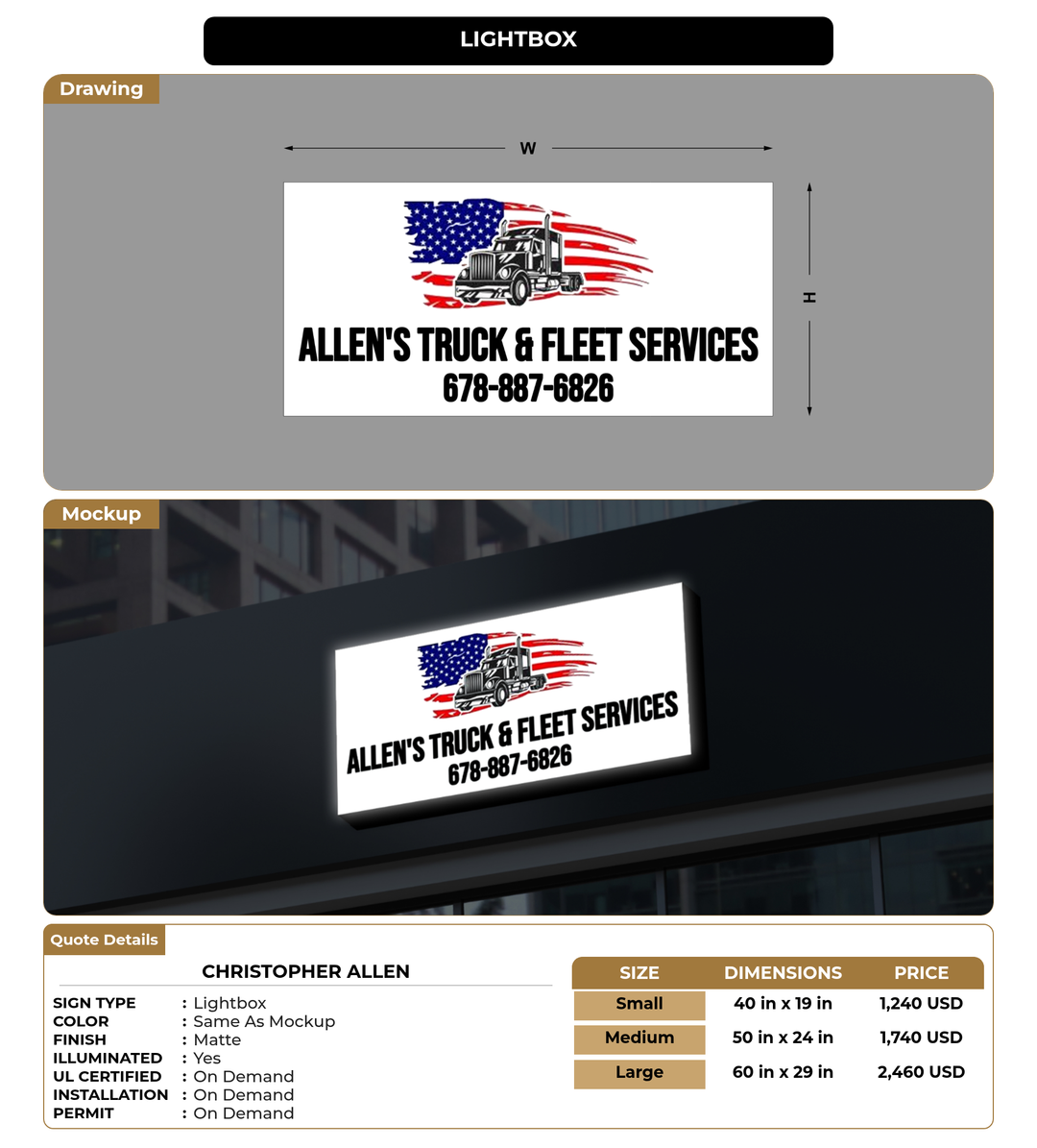 CUSTOM MOCKUP SIGN FOR Christopher Allen