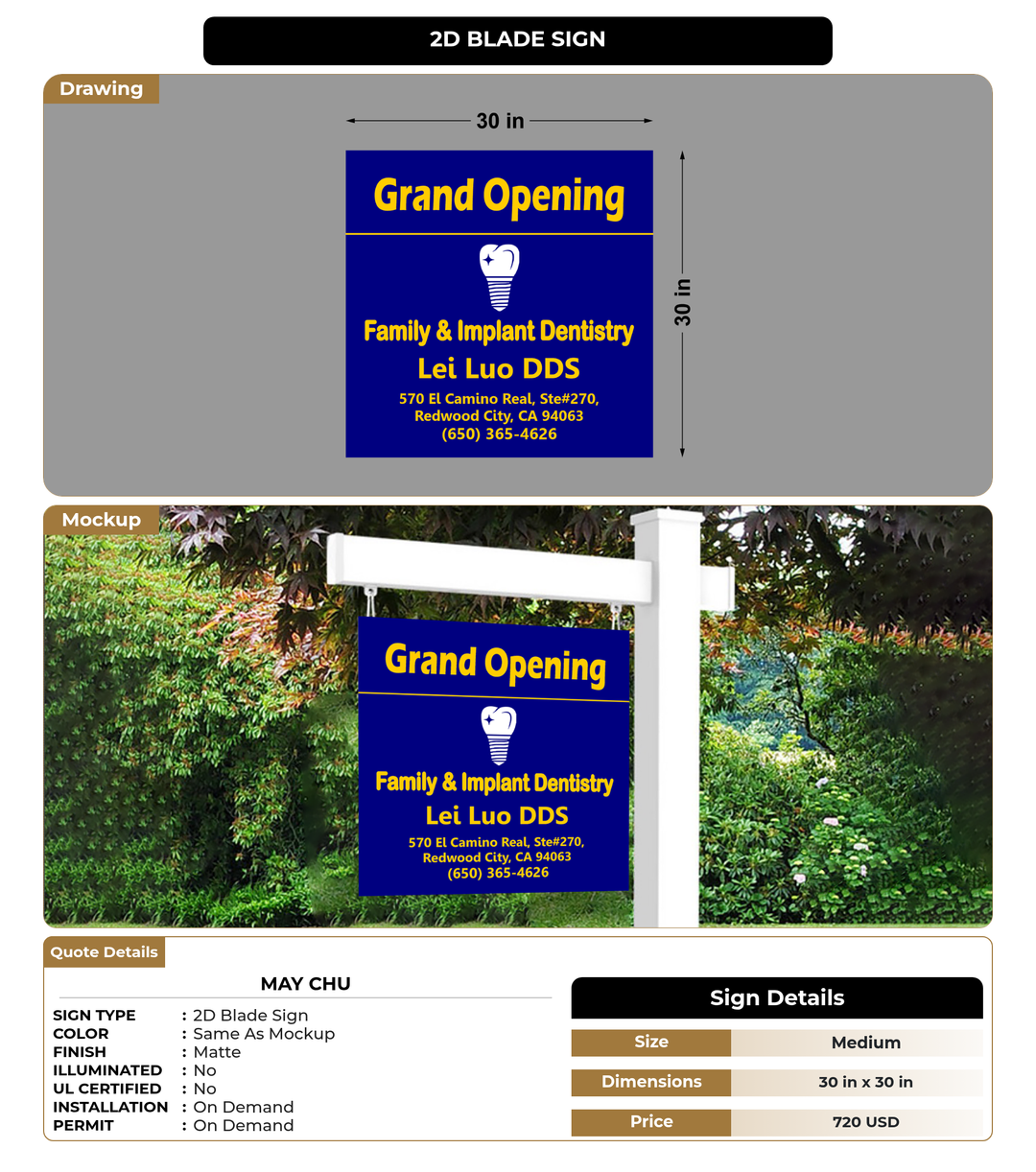 CUSTOM MOCKUP SIGN FOR May Chu