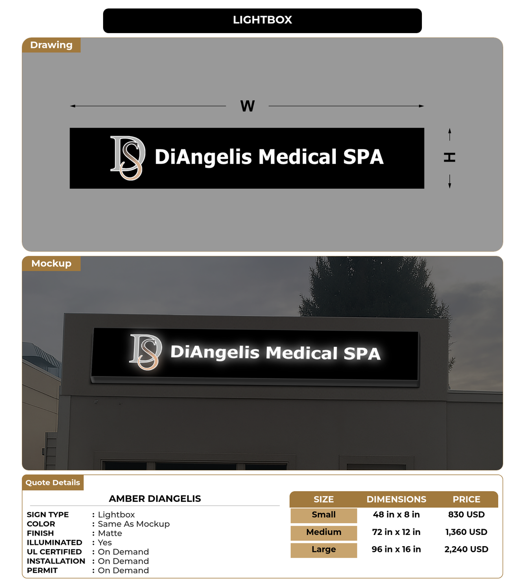 CUSTOM MOCKUP SIGN FOR Amber DiAngelis