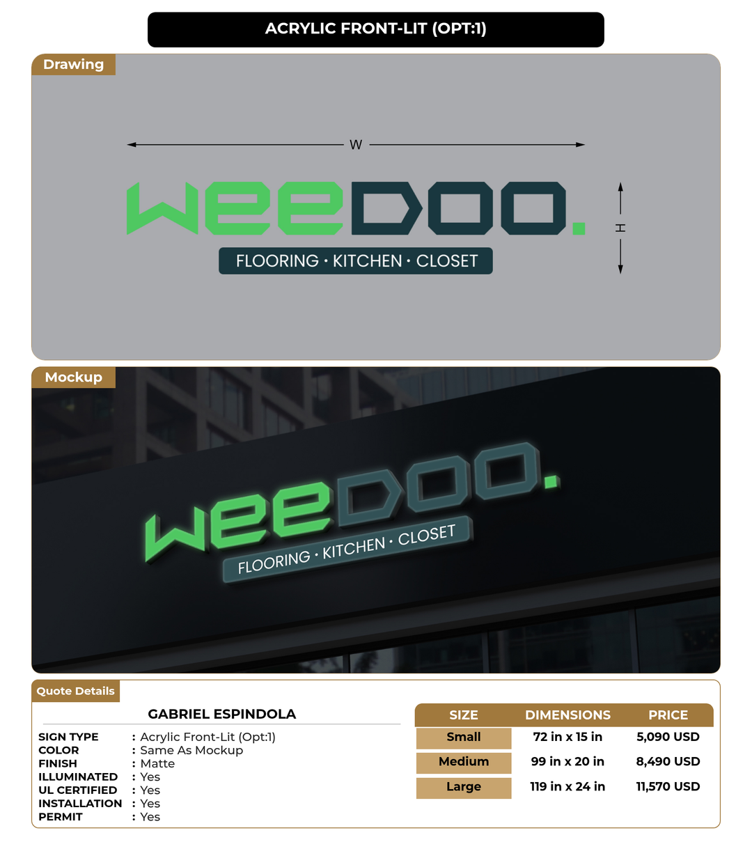 CUSTOM MOCKUP SIGN FOR Gabriel Espindola