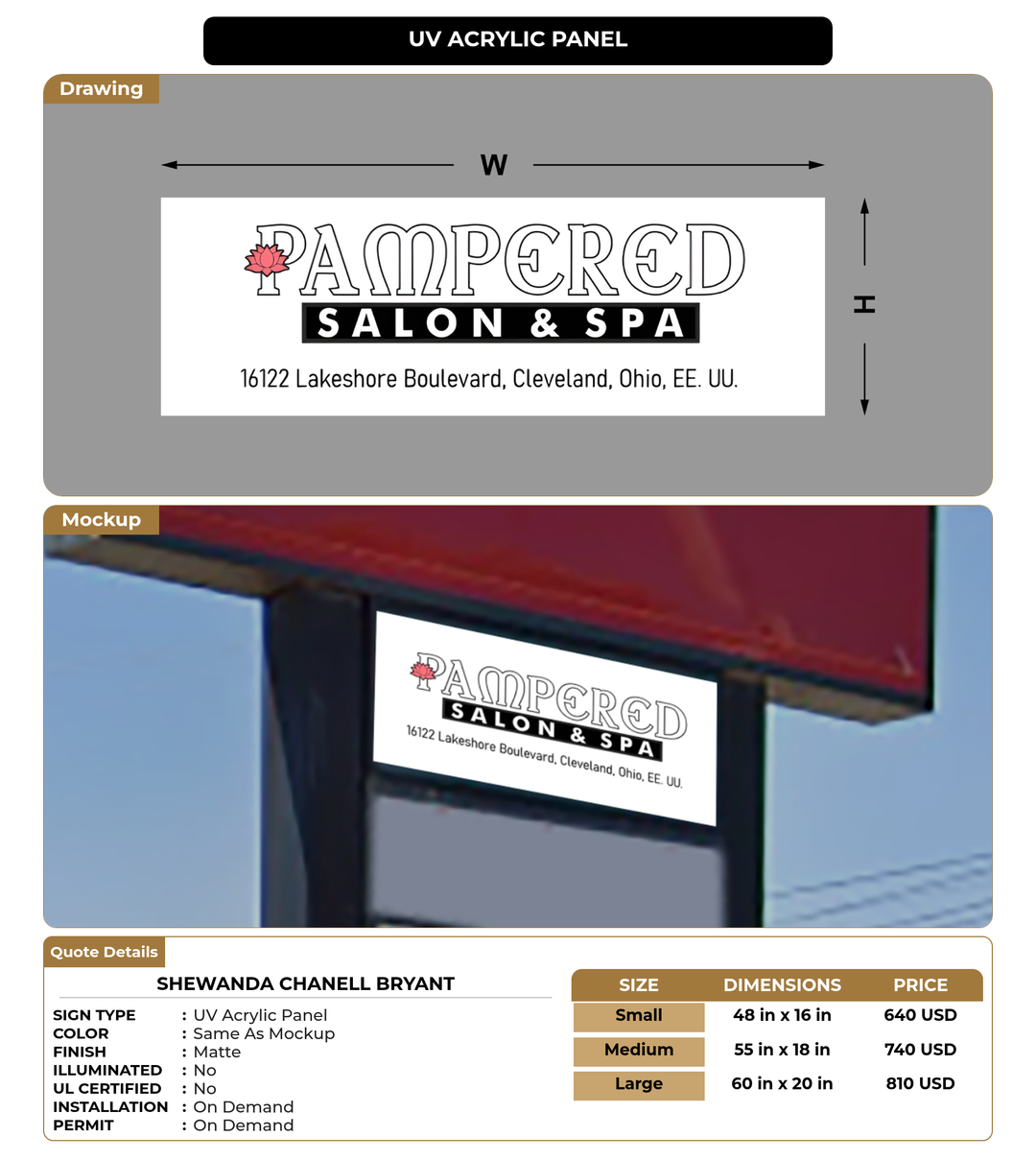 CUSTOM MOCKUP SIGN FOR Shewanda Chanell Bryant