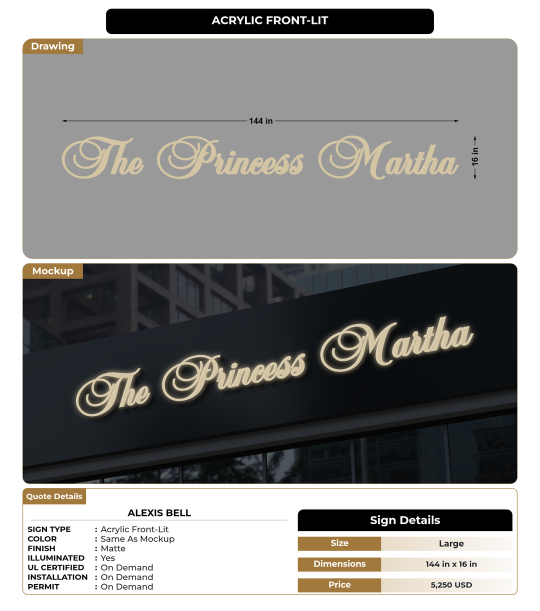 CUSTOM MOCKUP SIGN FOR ALEXIS BELL