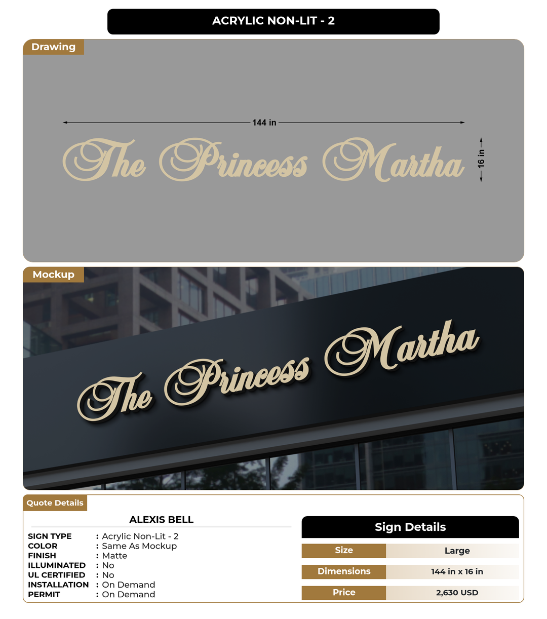 CUSTOM MOCKUP SIGN FOR ALEXIS BELL