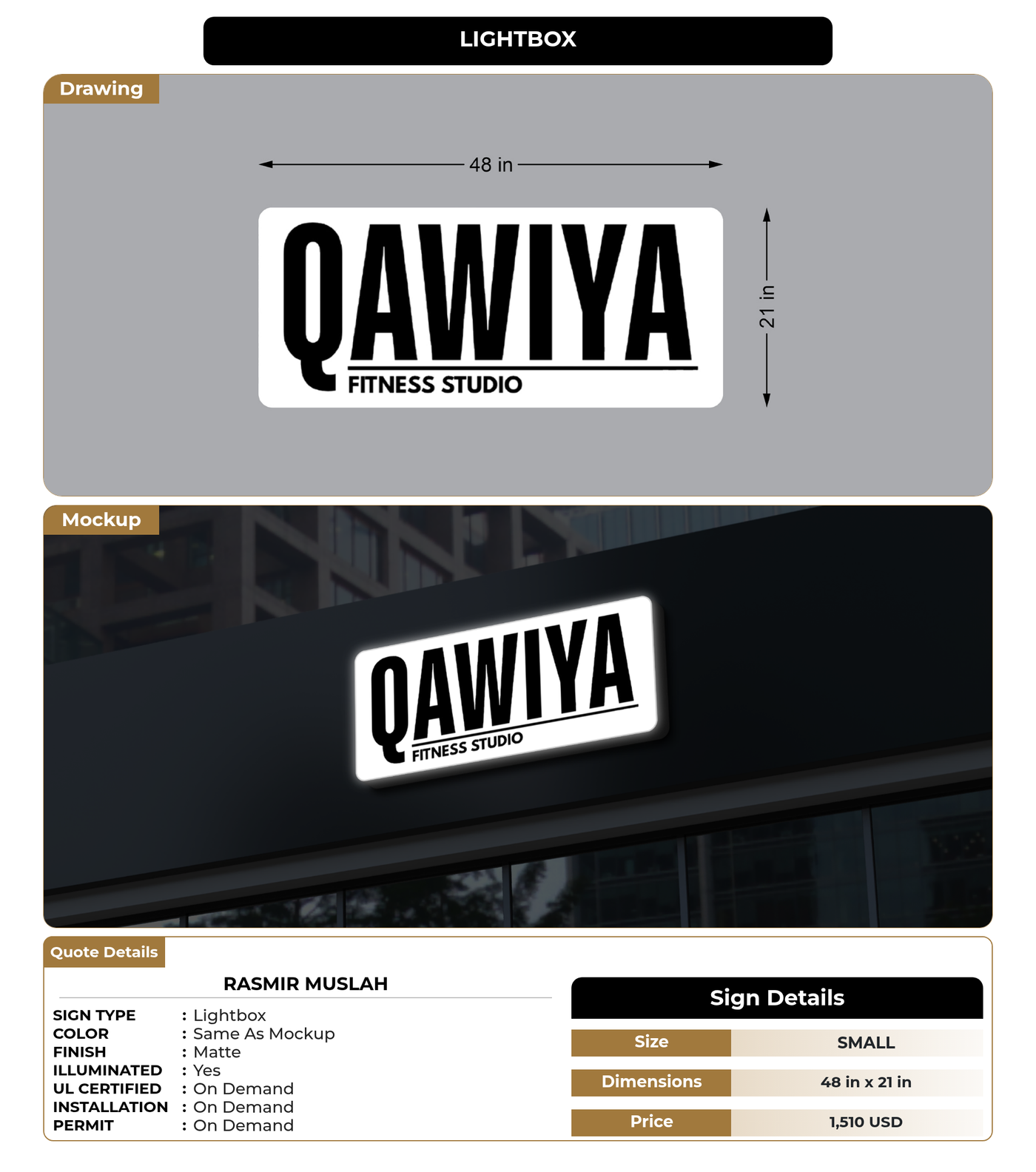 CUSTOM MOCKUP SIGN FOR Rasmir Muslah