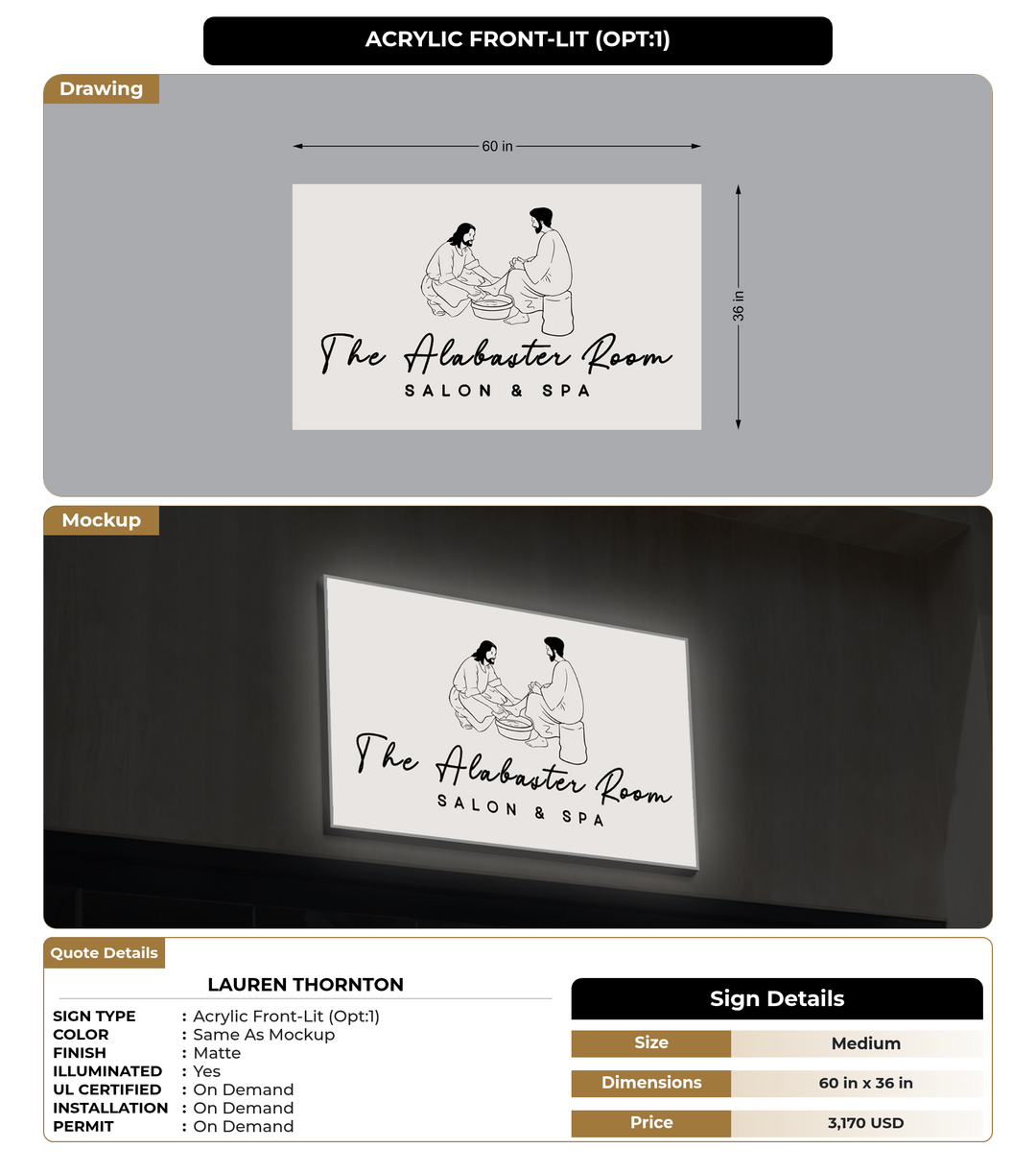 CUSTOM MOCKUP SIGN FOR Lauren Thornton