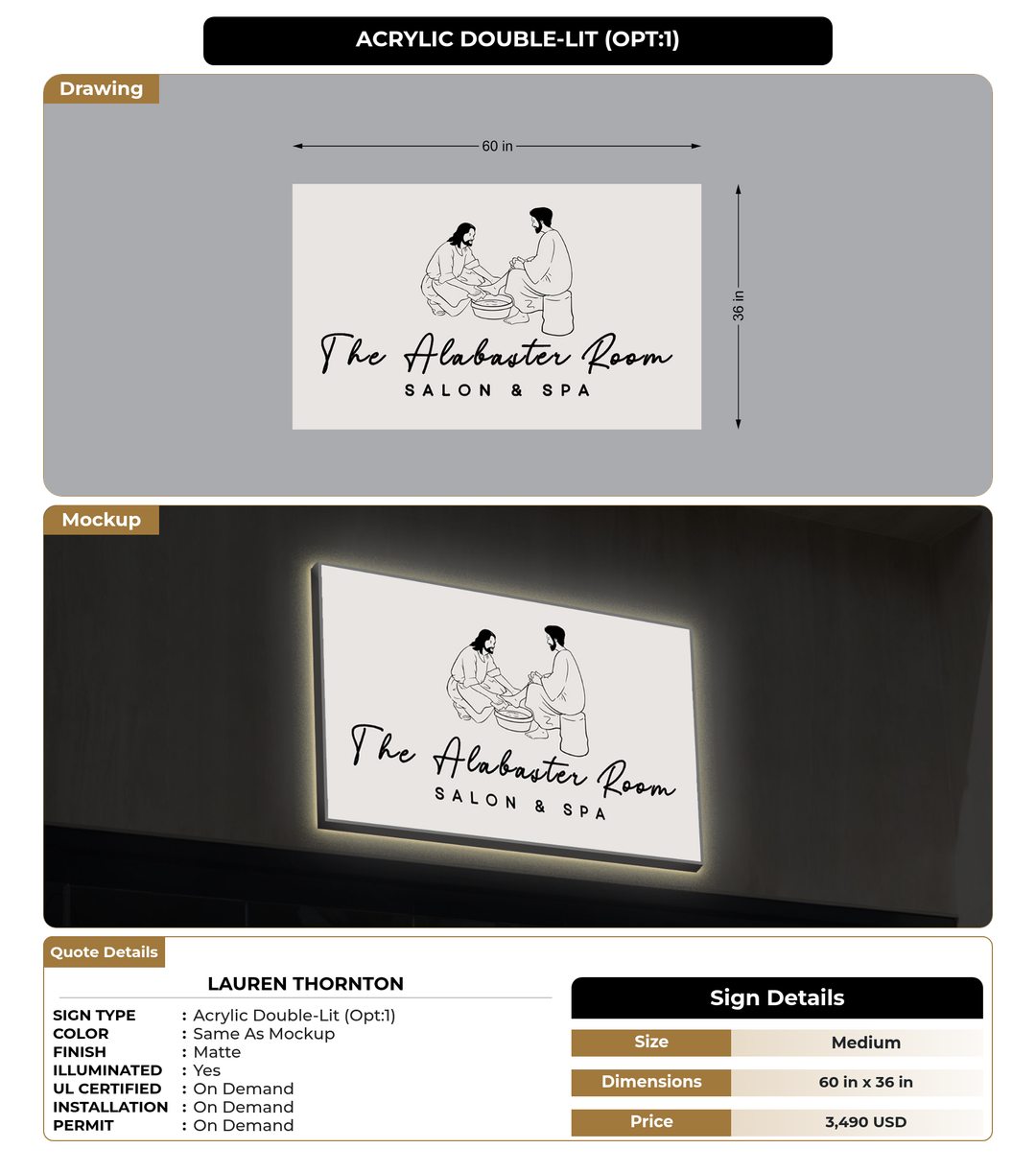CUSTOM MOCKUP SIGN FOR Lauren Thornton