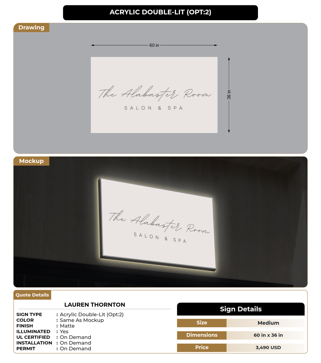 CUSTOM MOCKUP SIGN FOR Lauren Thornton