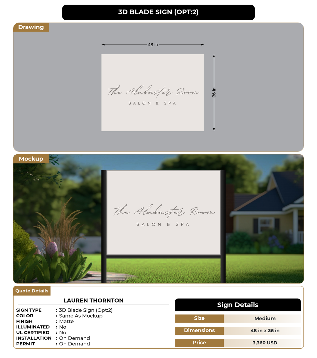 CUSTOM MOCKUP SIGN FOR Lauren Thornton