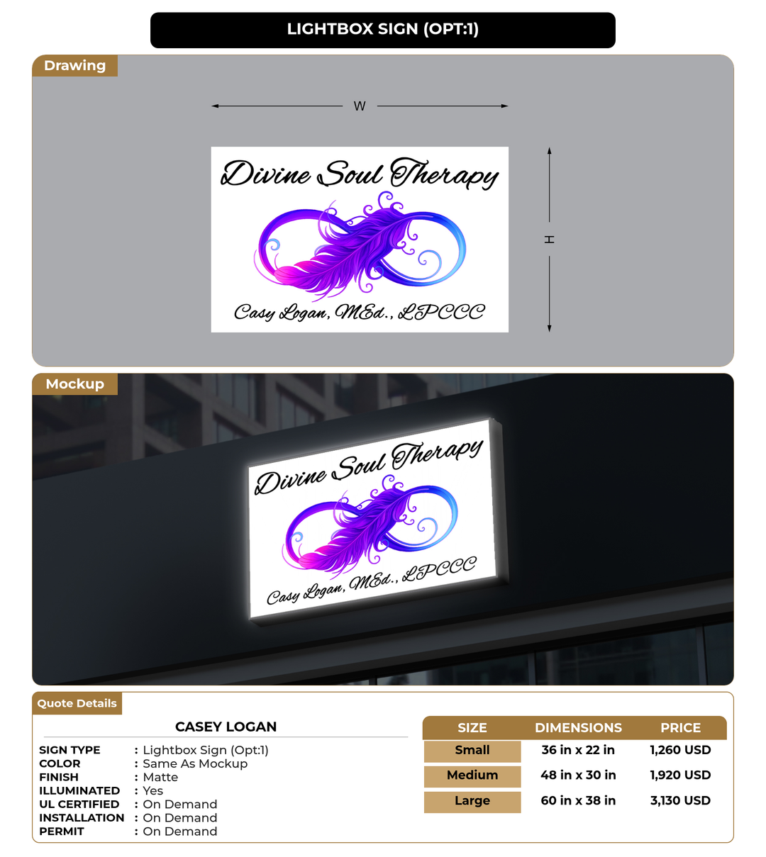 CUSTOM MOCKUP SIGN FOR Casey Logan