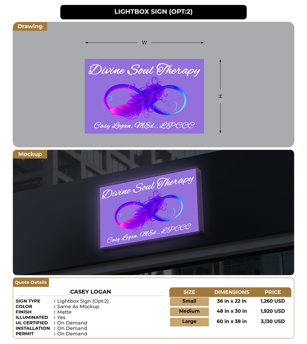 CUSTOM MOCKUP SIGN FOR Casey Logan
