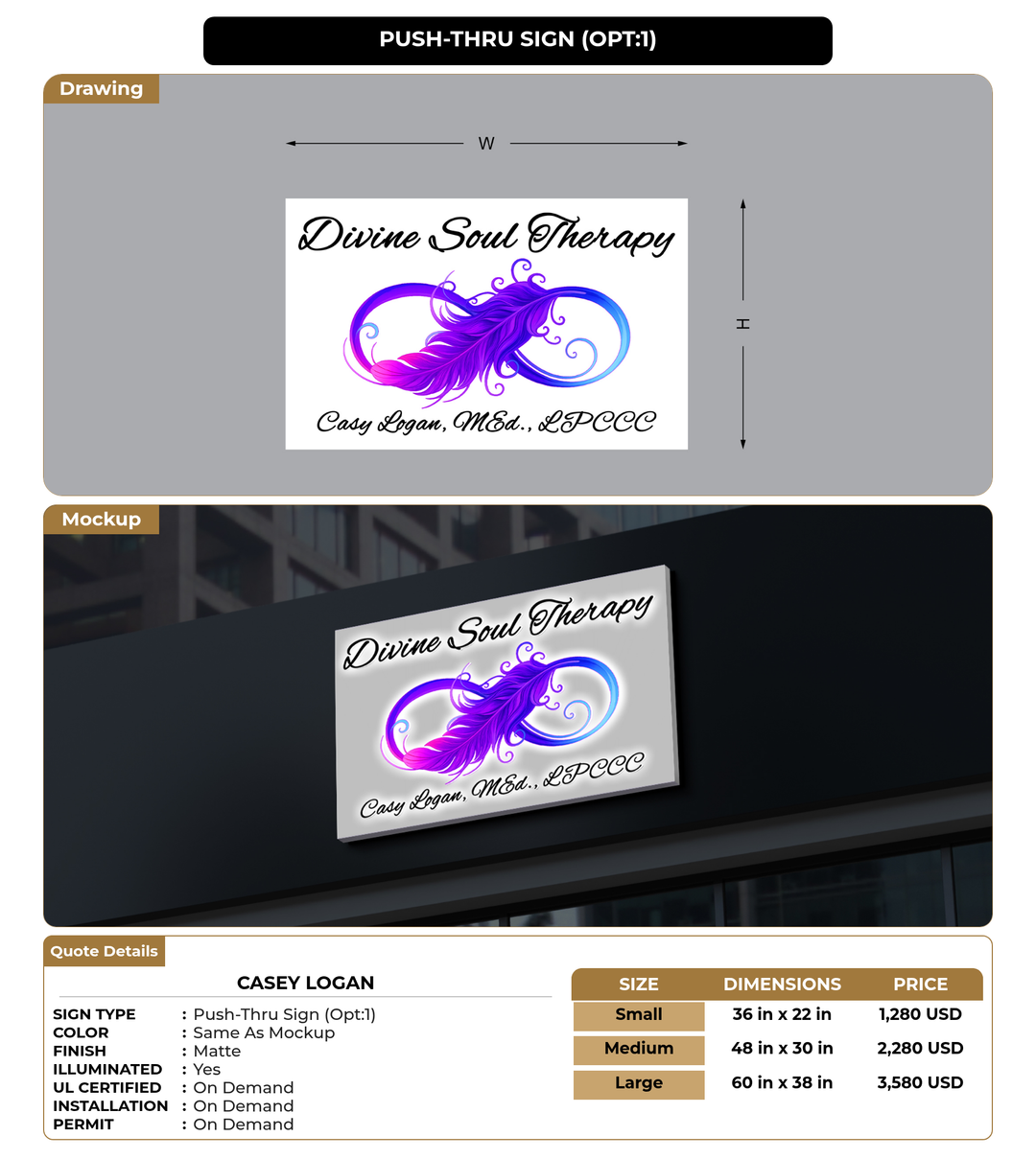 CUSTOM MOCKUP SIGN FOR Casey Logan