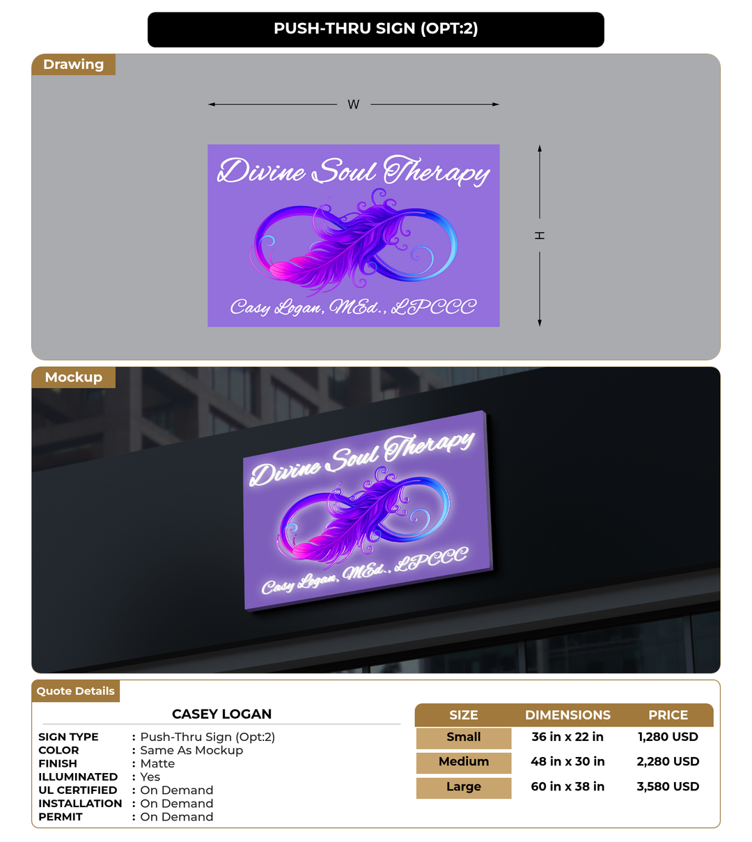 CUSTOM MOCKUP SIGN FOR Casey Logan