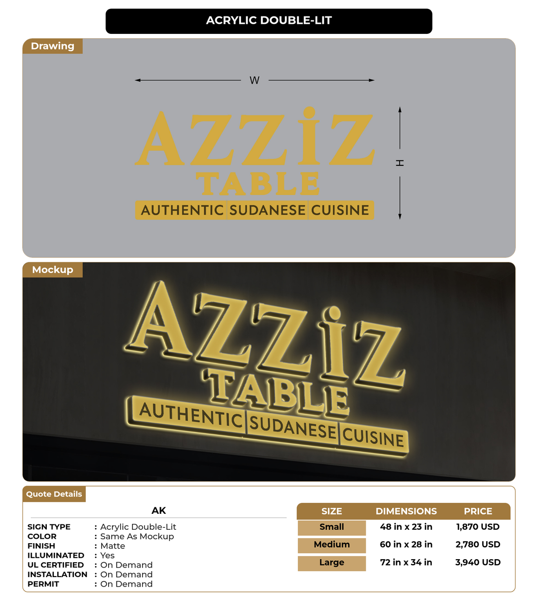 CUSTOM MOCKUP SIGN FOR AK