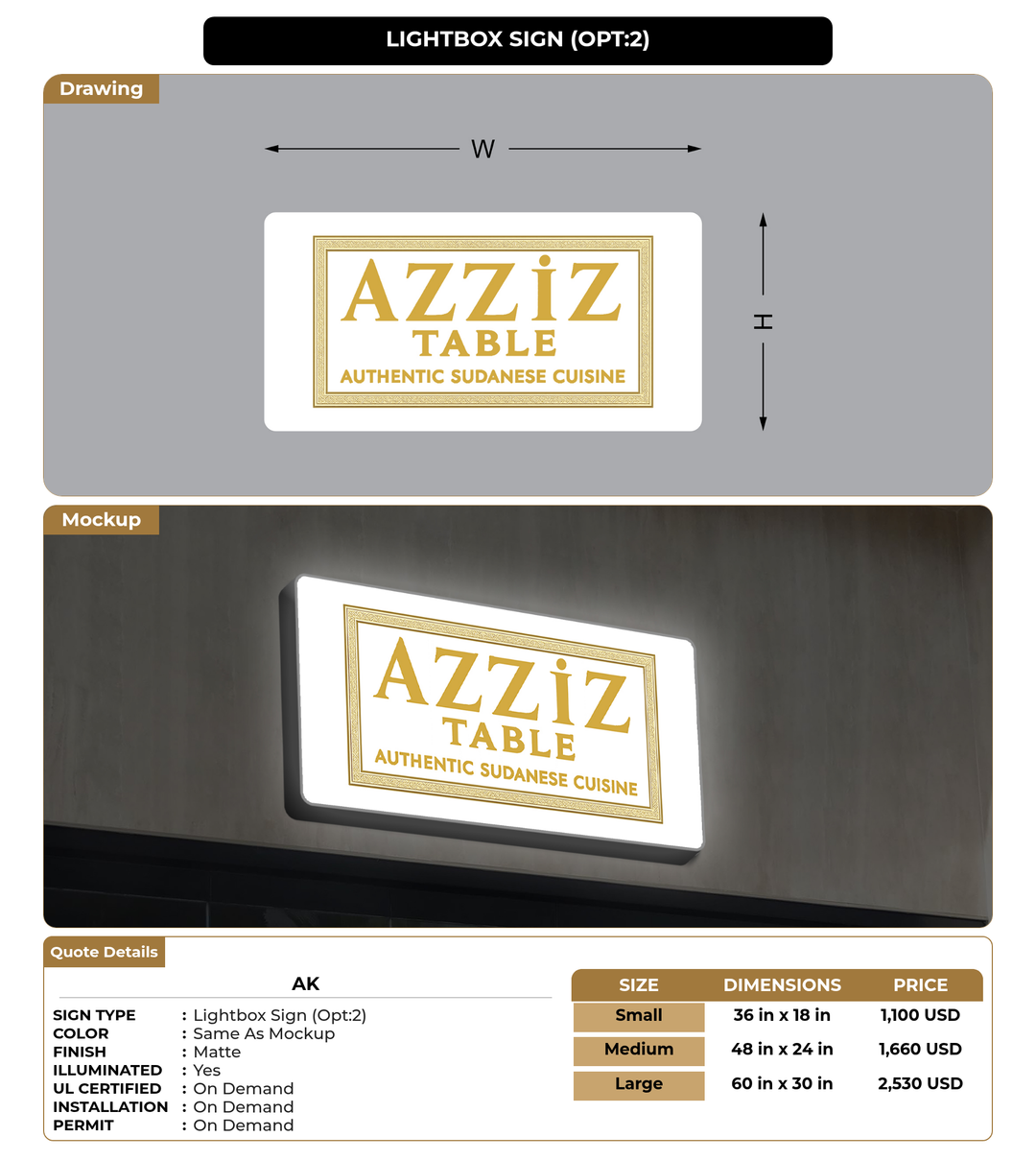 CUSTOM MOCKUP SIGN FOR AK
