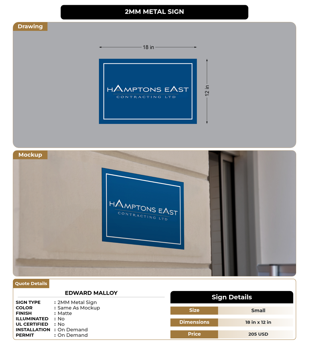CUSTOM MOCKUP SIGN FOR Edward Malloy
