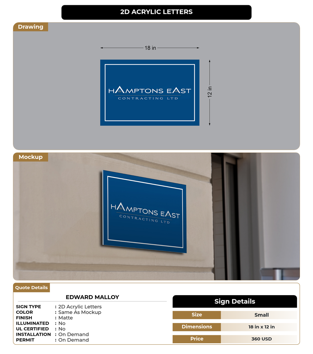 CUSTOM MOCKUP SIGN FOR Edward Malloy