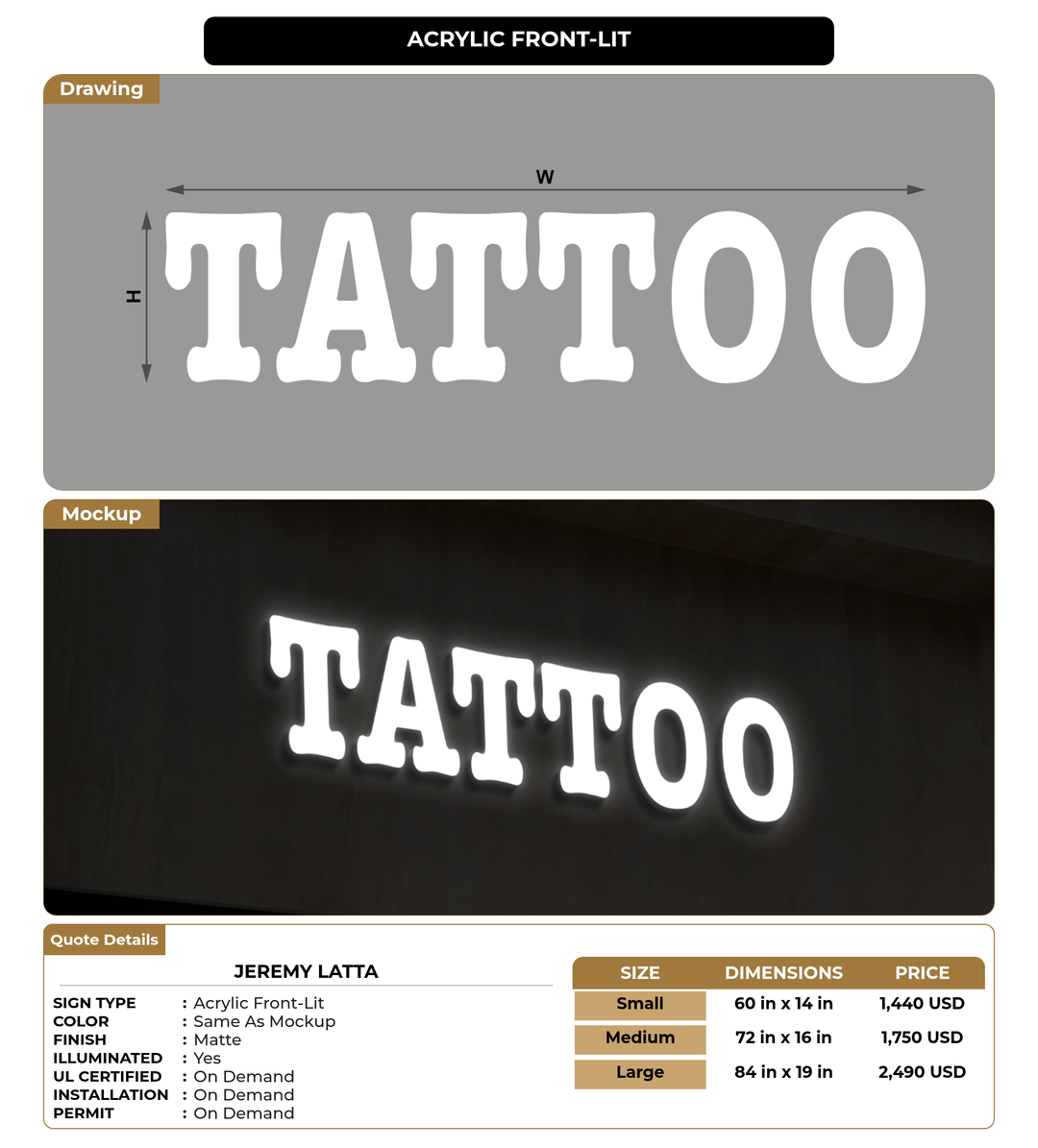 CUSTOM MOCKUP SIGN FOR Jeremy Latta