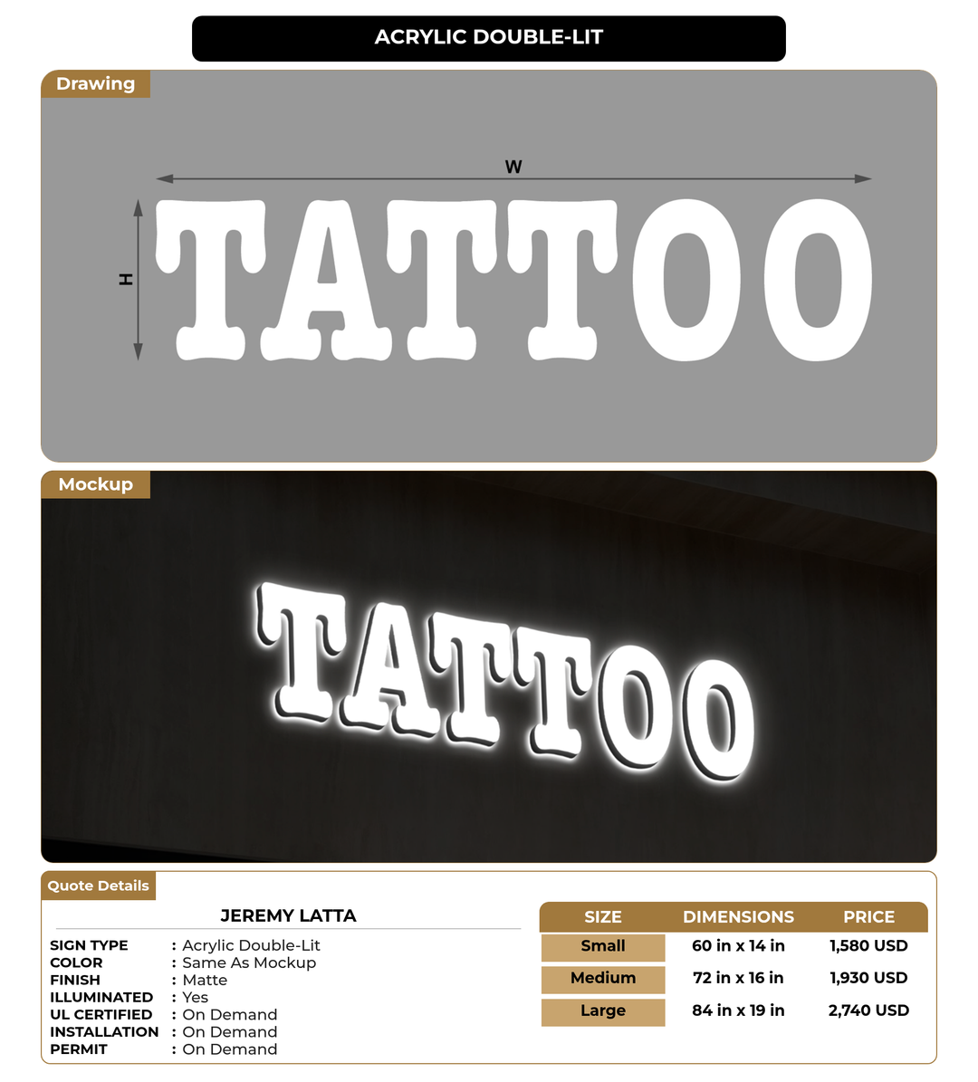 CUSTOM MOCKUP SIGN FOR Jeremy Latta