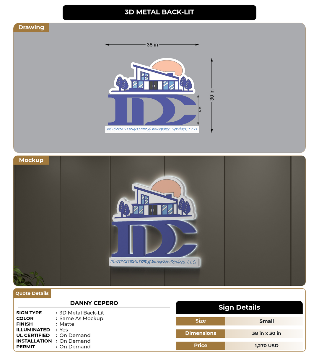 CUSTOM MOCKUP SIGN FOR Danny Cepero