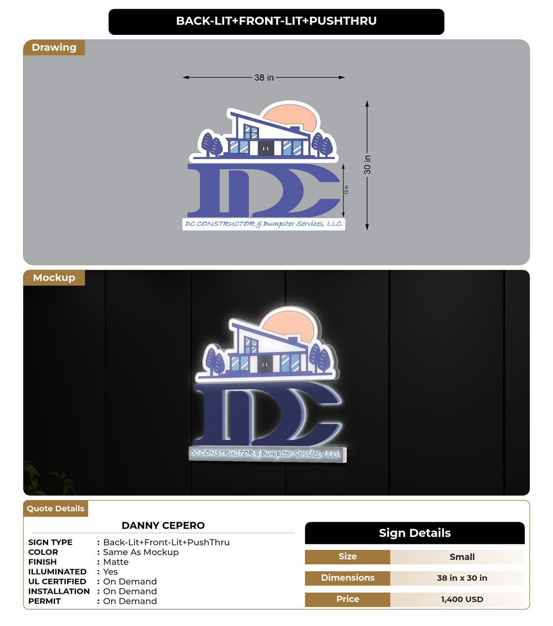 CUSTOM MOCKUP SIGN FOR Danny Cepero