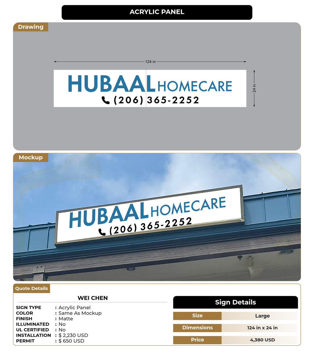 CUSTOM MOCKUP SIGN FOR Wei Chen