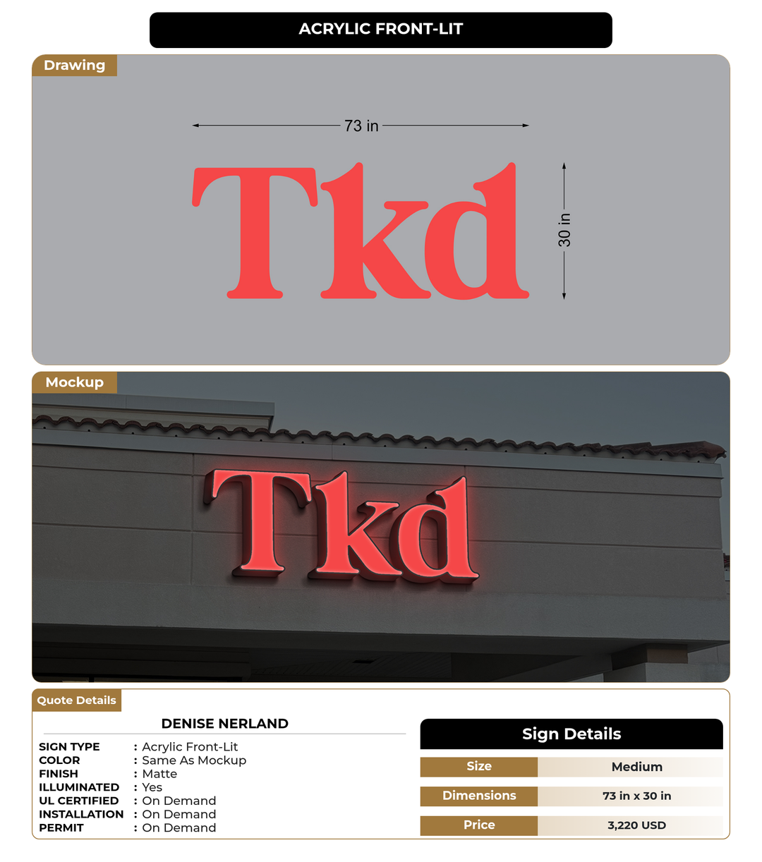 CUSTOM MOCKUP SIGN FOR Denise Nerland