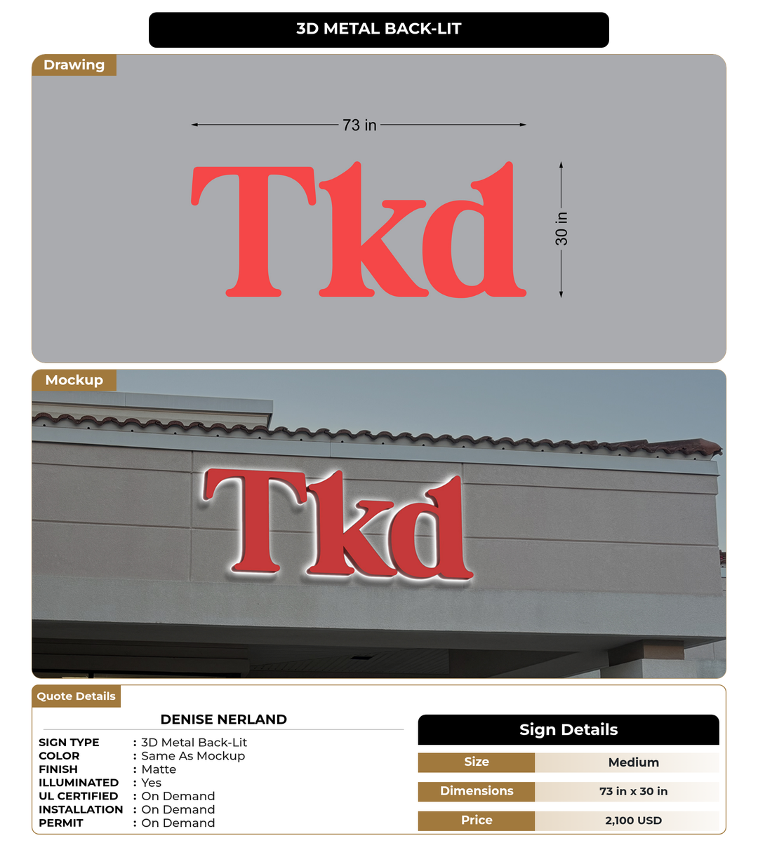 CUSTOM MOCKUP SIGN FOR Denise Nerland