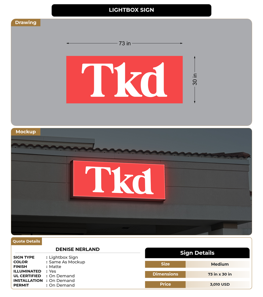 CUSTOM MOCKUP SIGN FOR Denise Nerland