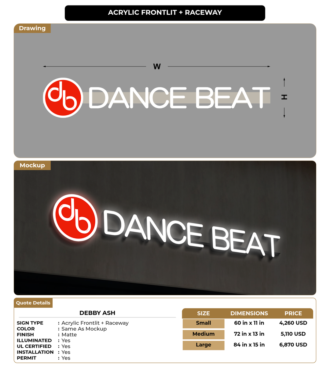 CUSTOM MOCKUP SIGN FOR Debby Ash