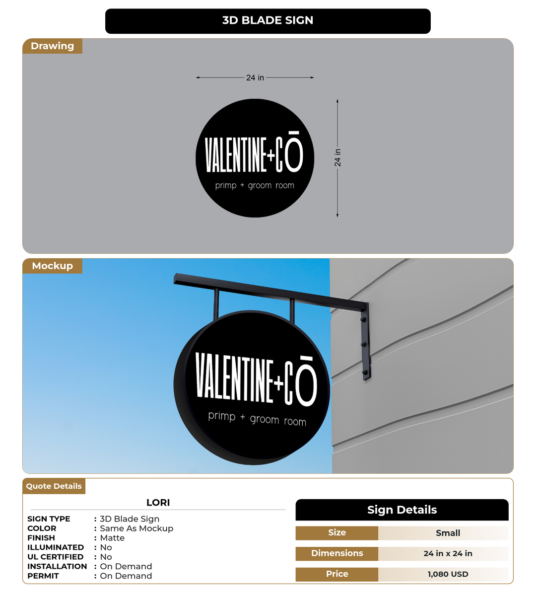 CUSTOM MOCKUP SIGN FOR Lori
