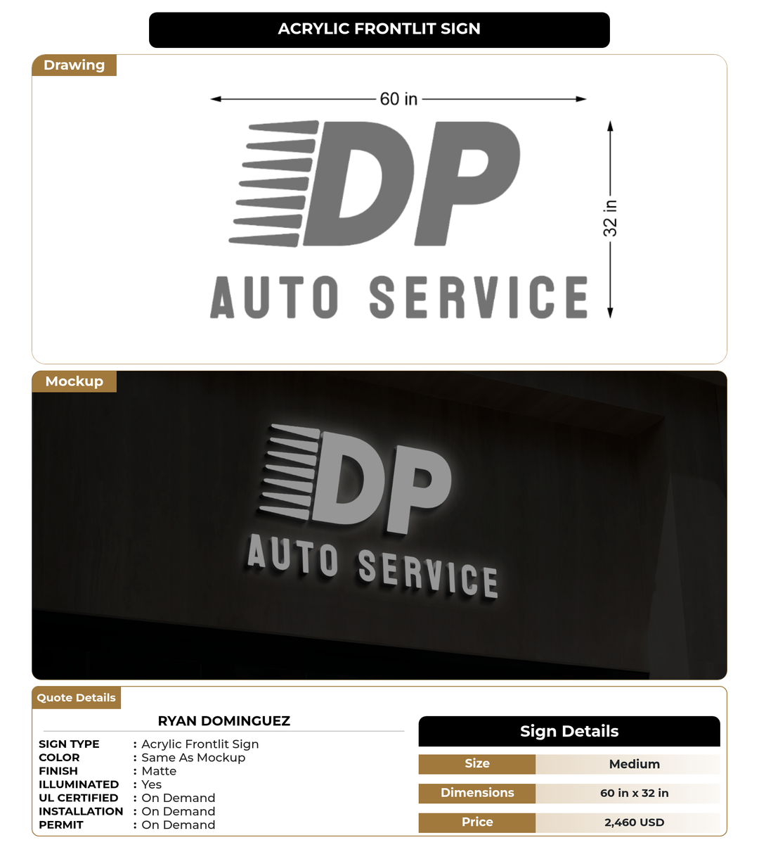 CUSTOM MOCKUP SIGN FOR Ryan Dominguez