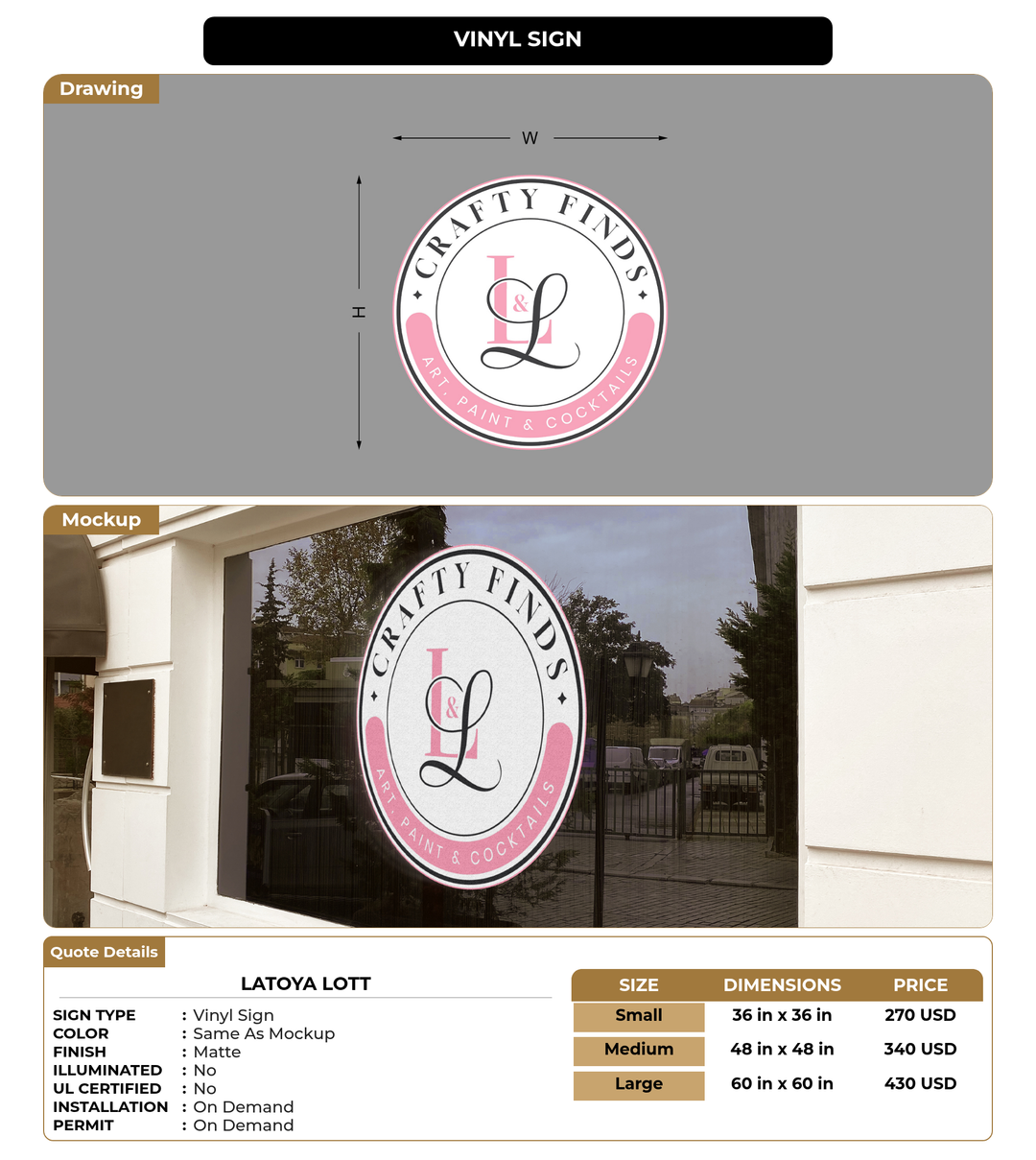 CUSTOM MOCKUP SIGN FOR LaToya Lott