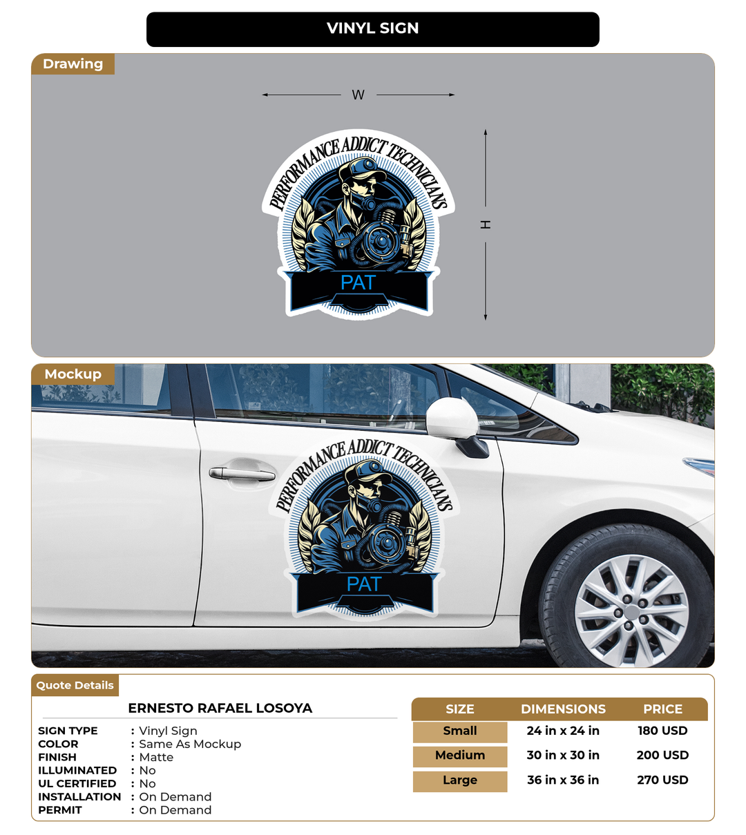 CUSTOM MOCKUP SIGN FOR Ernesto Rafael Losoya