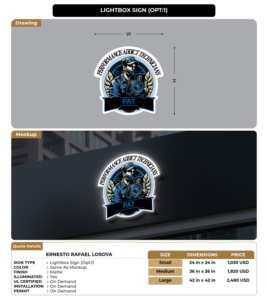 CUSTOM MOCKUP SIGN FOR Ernesto Rafael Losoya