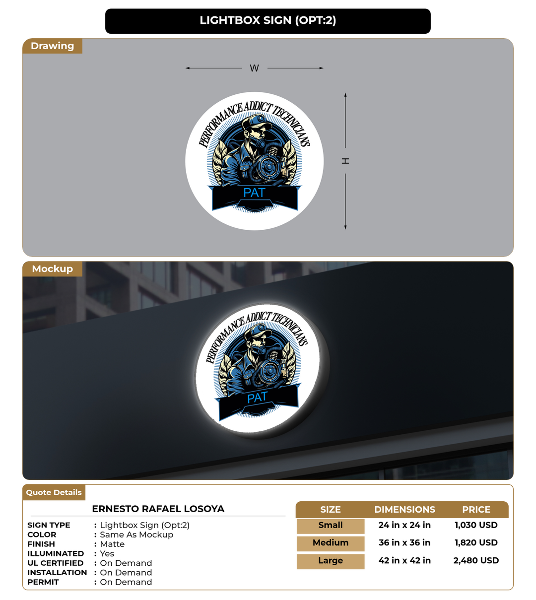 CUSTOM MOCKUP SIGN FOR Ernesto Rafael Losoya