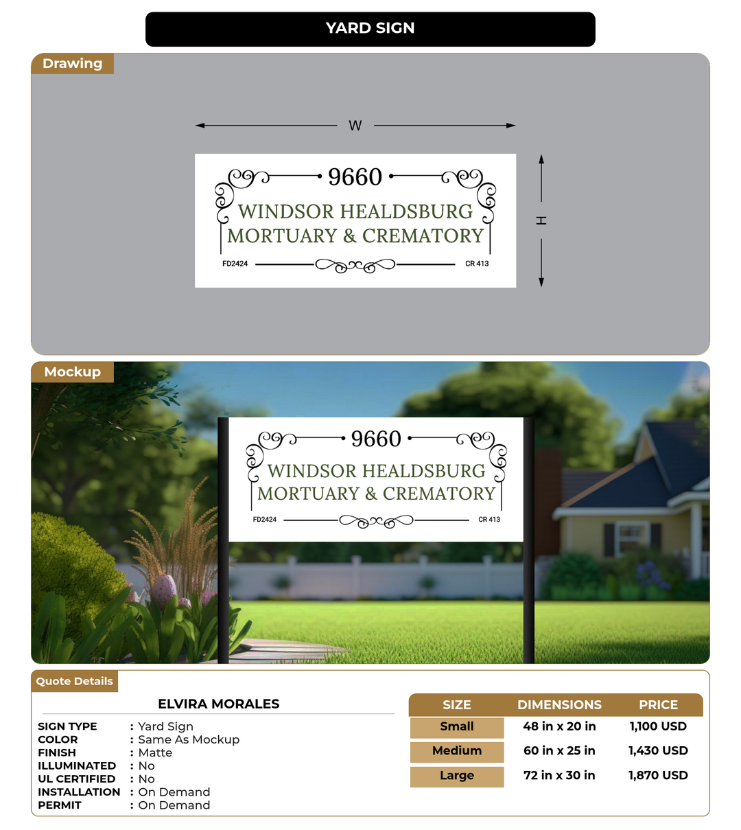 CUSTOM MOCKUP SIGN FOR elvira morales